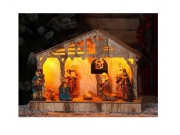 Premier LED Battery Operated Wooden Nativity Scene (26cm)
